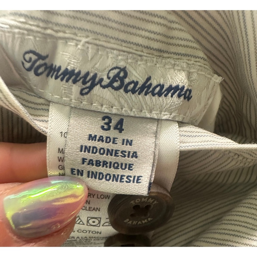 Tommy Bahama Reversible Shorts Mens 34 9" Inseam Multicolor Plaid Grey Stripe - Picture 5 of 14